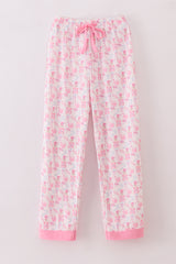 Pink nutcracker print women pajamas pants