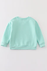 Mint nutcracker embroidery mom&me fleece sweatshirt