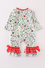 Christmas print girl romper