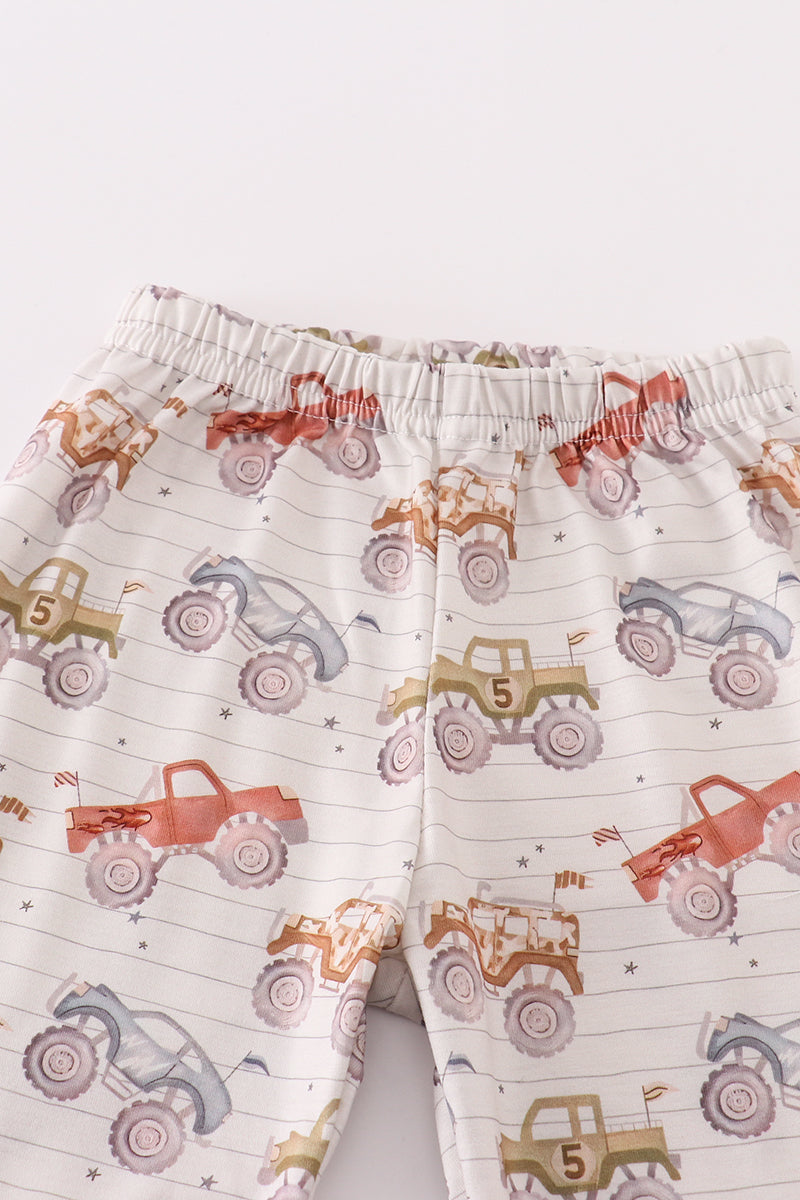 Truck print boy pajamas set