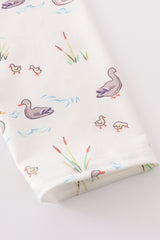 Sage duck print boy set