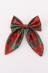 Green plaid girl hair sailor bow