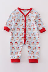 Blue christmas santa claus boy romper