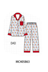 Blue christmas santa claus men pajamas set