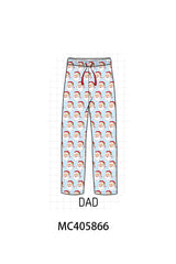 Blue christmas santa claus men pajamas pants