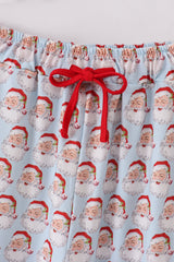 Blue christmas santa claus men pajamas pants