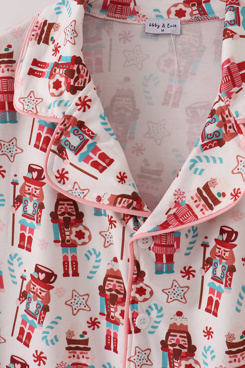 Christmas nutcracker print mom gown