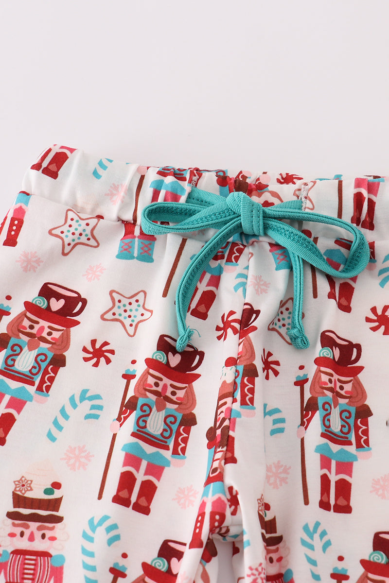 Christmas nutcracker print pajamas set