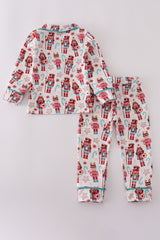 Christmas nutcracker print pajamas set