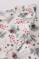 Sage ruffle dress
