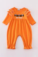 Orange go vols embroidery girl romper