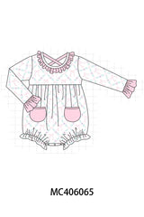 Pink floral ruffle girl bubble