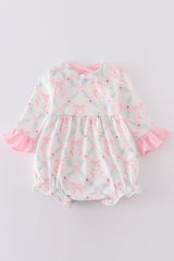 Pink floral ruffle girl bubble