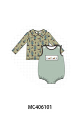 Sage duck french knot boy bubble set