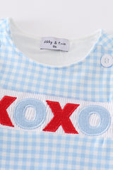 Blue valentine XOXO smocked boy jonjon