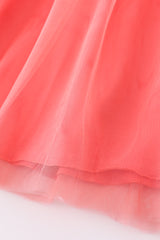 Pink valentine heart ruffle girl tutu dress