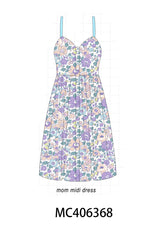 Purple floral women dress