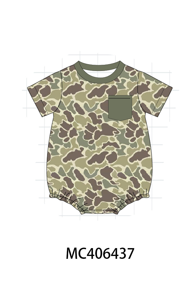 Camouflage print boy bubble