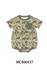 Camouflage print boy bubble