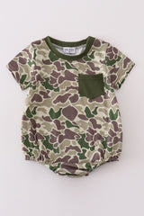 Camouflage print boy bubble