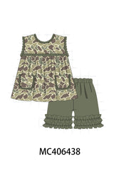 Camouflage print girl set