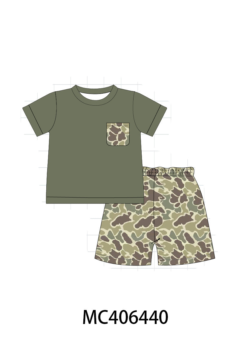 Camouflage print boy set