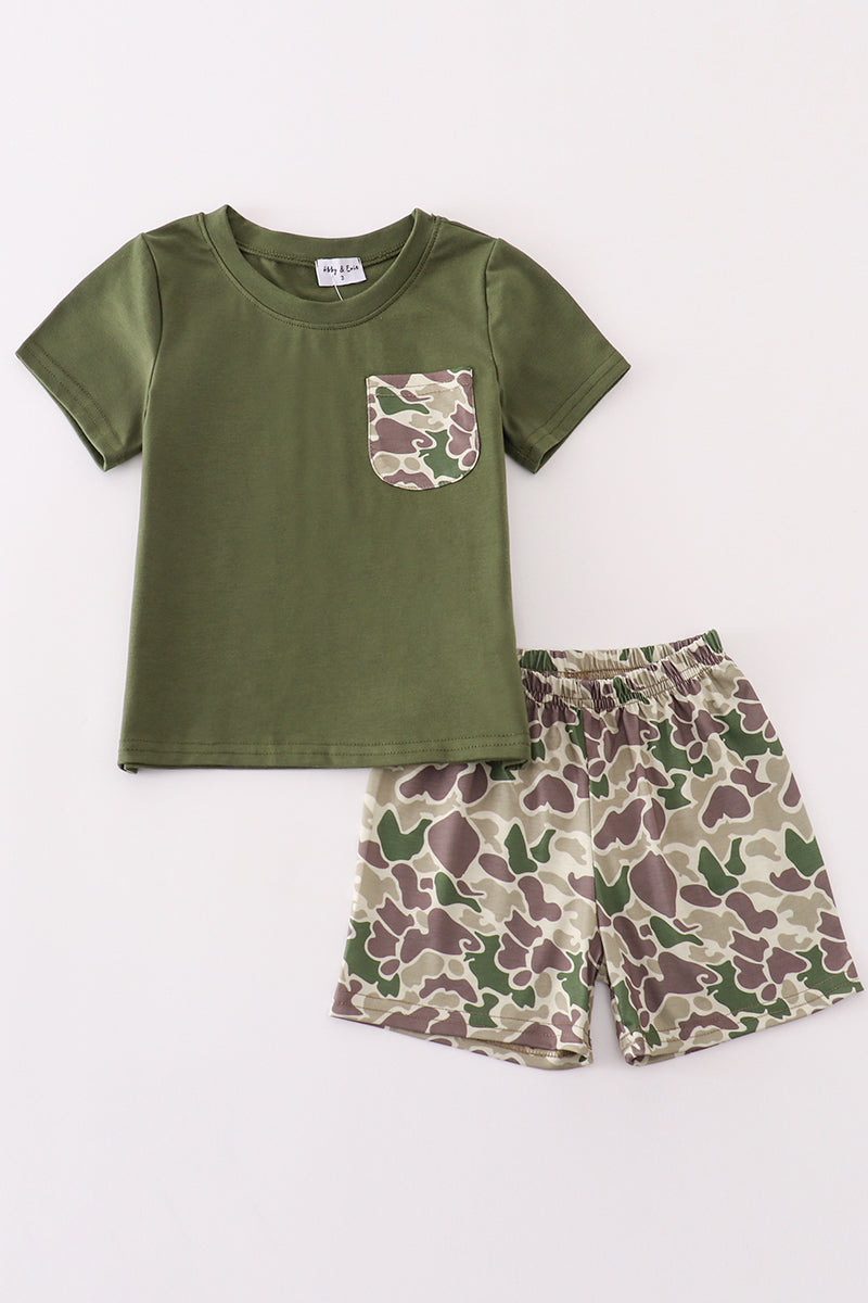 Camouflage print boy set