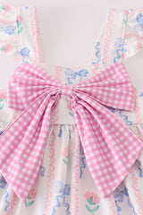 Floral bow girl set