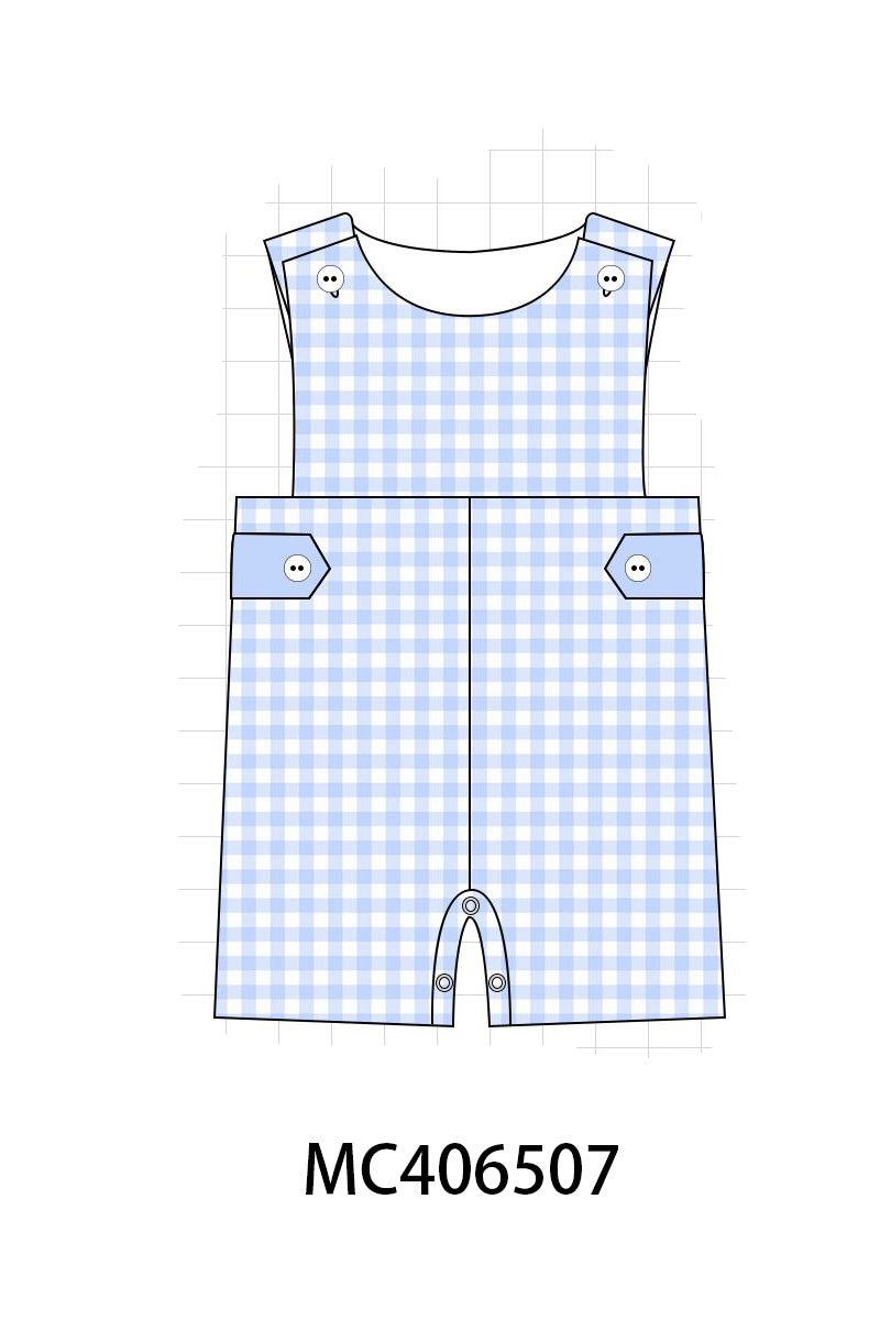 Blue gingham boy jonjon