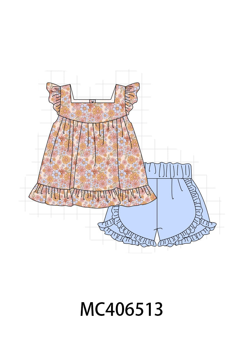 Floral print girl set