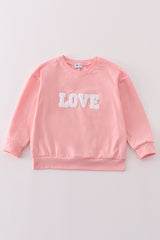 Valentine's day love french knot mom&me top