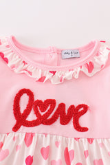 Valentine love french knot dress