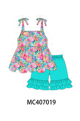 Tropical Bloom print girl set