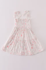 Pink blush meadow smocked mom&me dress