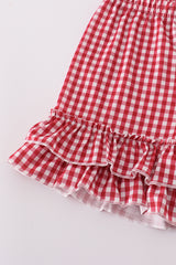 Strawberries applique girl set