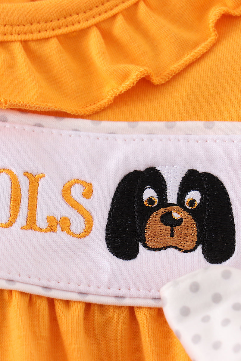 Orange go vols embroidery girl bubble