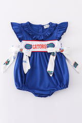 Blue gators embroidery girl bubble