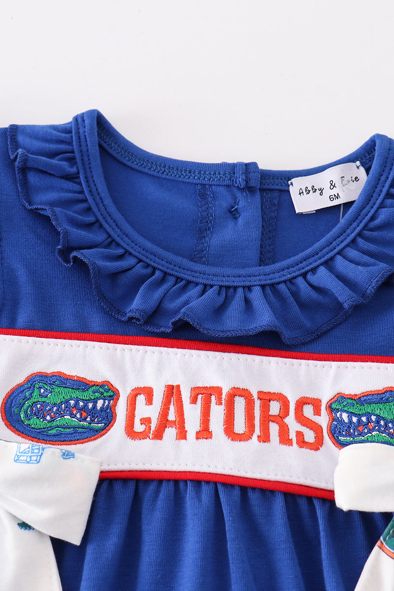 Blue gators embroidery girl bubble