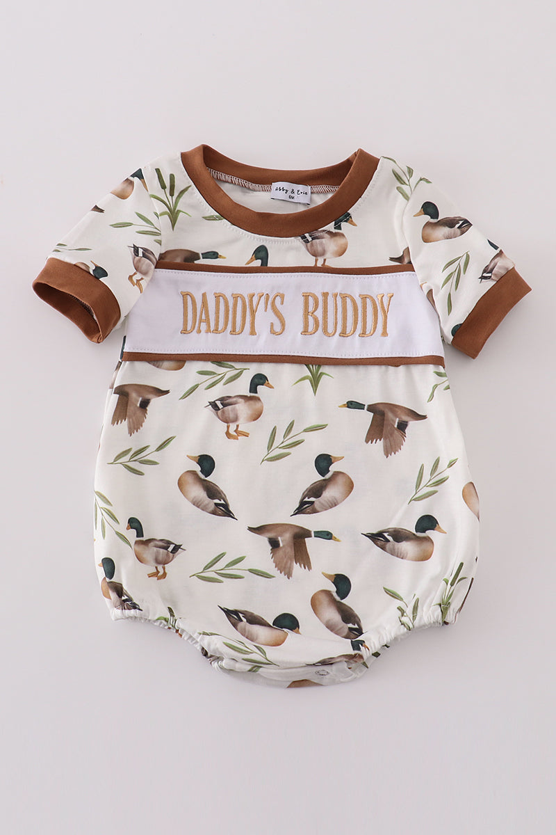 Khaki duck daddy's buddy embroidery bubble