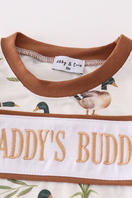 Khaki duck daddy's buddy embroidery bubble