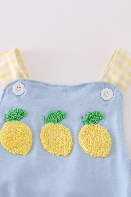 Blue lemon french knot boy bubble