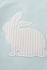 Blue easter bunny applique boy bubble