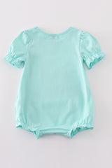 Mint bunny sequin girl bubble