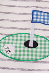 Green golf applique boy set