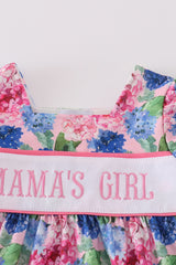 Blooming love MAMA'S GIRL embroidery girl bubble