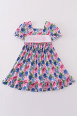 Blooming love MAMA'S GIRL embroidery girl dress