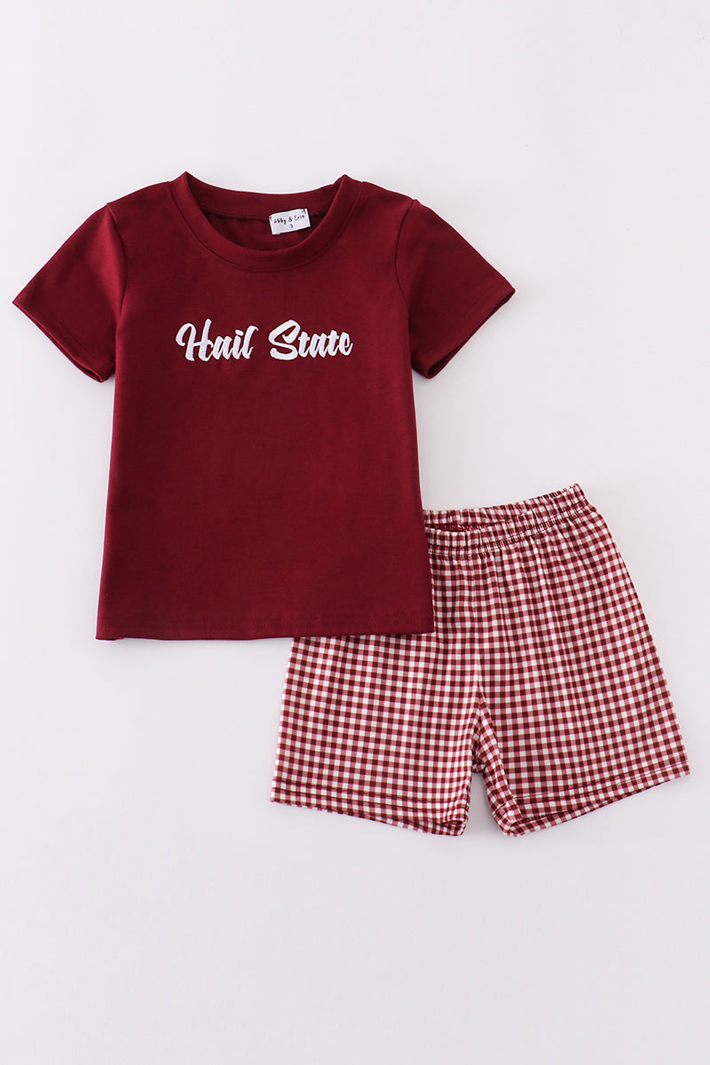 Maroon Hail State embroidery set