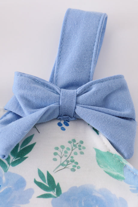 Tranquil garden print bow girl bubble