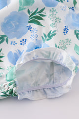 Tranquil garden print bow girl bubble