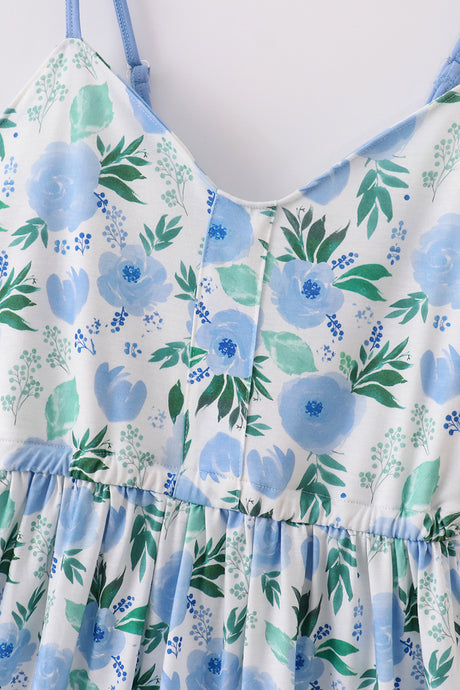 Tranquil garden print mom dress